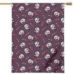 Cute Panda Cupid Valentine Pattern Print House Flag
