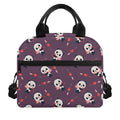 Cute Panda Cupid Valentine Pattern Print Insulated Lunch Bag