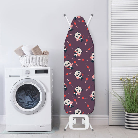 Cute Panda Cupid Valentine Pattern Print Ironing Board Cover