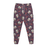 Cute Panda Cupid Valentine Pattern Print Jogger Pants