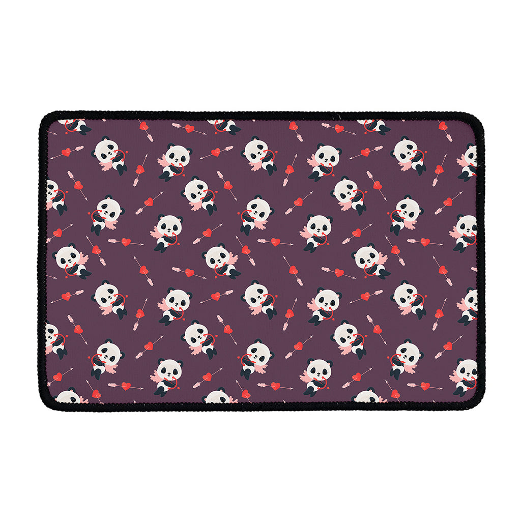 Cute Panda Cupid Valentine Pattern Print Kitchen Mat