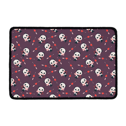 Cute Panda Cupid Valentine Pattern Print Kitchen Mat