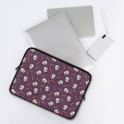 Cute Panda Cupid Valentine Pattern Print Laptop Sleeve