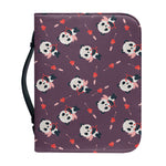 Cute Panda Cupid Valentine Pattern Print Leather Bible Cover
