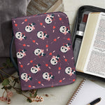 Cute Panda Cupid Valentine Pattern Print Leather Bible Cover