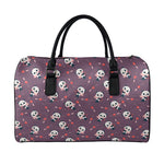 Cute Panda Cupid Valentine Pattern Print Leather Duffle Bag