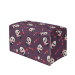 Cute Panda Cupid Valentine Pattern Print Leather Tissue Box Cover