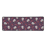 Cute Panda Cupid Valentine Pattern Print Long Kitchen Mat