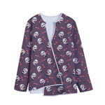 Cute Panda Cupid Valentine Pattern Print Long Sleeve Short Coat