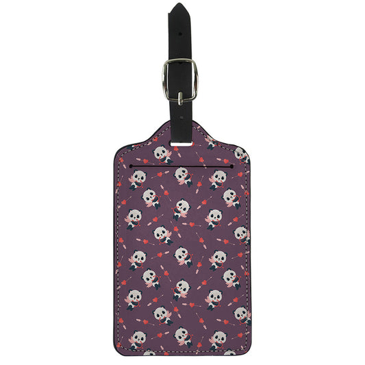 Cute Panda Cupid Valentine Pattern Print Luggage Tag