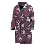 Cute Panda Cupid Valentine Pattern Print Men's Bathrobe