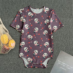 Cute Panda Cupid Valentine Pattern Print Men's Bodysuit