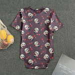 Cute Panda Cupid Valentine Pattern Print Men's Bodysuit