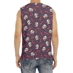 Cute Panda Cupid Valentine Pattern Print Men's Fitness Tank Top