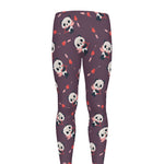 Cute Panda Cupid Valentine Pattern Print Men's leggings