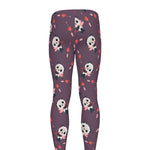 Cute Panda Cupid Valentine Pattern Print Men's leggings