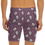 Cute Panda Cupid Valentine Pattern Print Men's Long Boxer Briefs