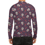Cute Panda Cupid Valentine Pattern Print Men's Long Sleeve Rash Guard