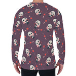 Cute Panda Cupid Valentine Pattern Print Men's Long Sleeve T-Shirt