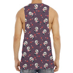 Cute Panda Cupid Valentine Pattern Print Men's Muscle Tank Top
