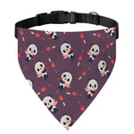 Cute Panda Cupid Valentine Pattern Print Over The Collar Dog Bandana