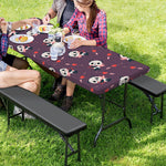 Cute Panda Cupid Valentine Pattern Print Picnic Table Cover