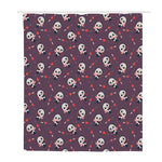 Cute Panda Cupid Valentine Pattern Print Polyester Shower Curtain