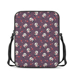Cute Panda Cupid Valentine Pattern Print Rectangular Crossbody Bag