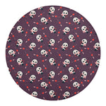 Cute Panda Cupid Valentine Pattern Print Round Blanket