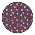 Cute Panda Cupid Valentine Pattern Print Round Floor Mat