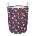 Cute Panda Cupid Valentine Pattern Print Round Laundry Basket
