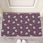 Cute Panda Cupid Valentine Pattern Print Rubber Doormat