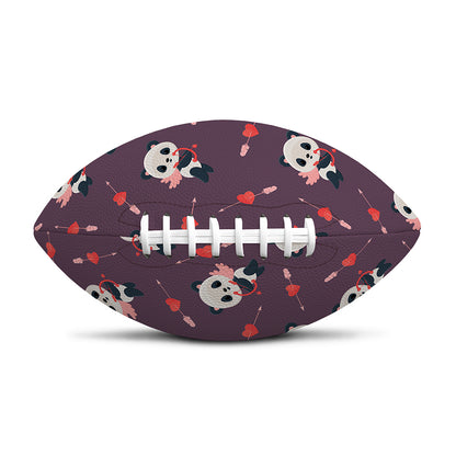 Cute Panda Cupid Valentine Pattern Print Rugby Ball