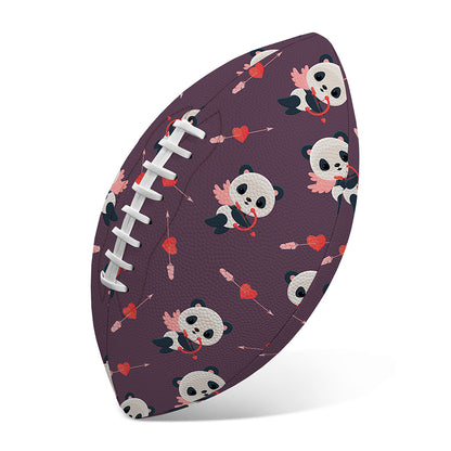 Cute Panda Cupid Valentine Pattern Print Rugby Ball