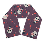 Cute Panda Cupid Valentine Pattern Print Scarf