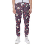 Cute Panda Cupid Valentine Pattern Print Scuba Joggers