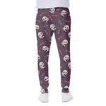 Cute Panda Cupid Valentine Pattern Print Scuba Joggers