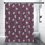 Cute Panda Cupid Valentine Pattern Print Shower Curtain