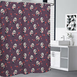 Cute Panda Cupid Valentine Pattern Print Shower Curtain