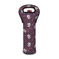 Cute Panda Cupid Valentine Pattern Print Single Neoprene Wine Tote