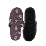 Cute Panda Cupid Valentine Pattern Print Slippers