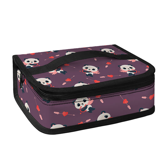 Cute Panda Cupid Valentine Pattern Print Small Lunch Bag