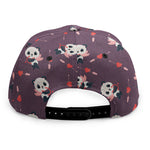 Cute Panda Cupid Valentine Pattern Print Snapback Cap