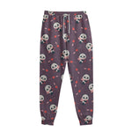 Cute Panda Cupid Valentine Pattern Print Sweatpants