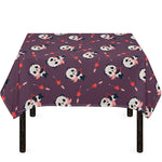 Cute Panda Cupid Valentine Pattern Print Tablecloth
