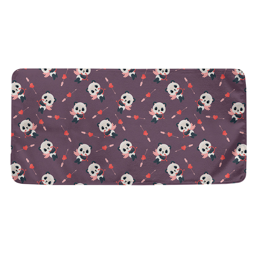 Cute Panda Cupid Valentine Pattern Print Towel