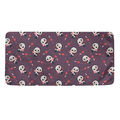 Cute Panda Cupid Valentine Pattern Print Towel