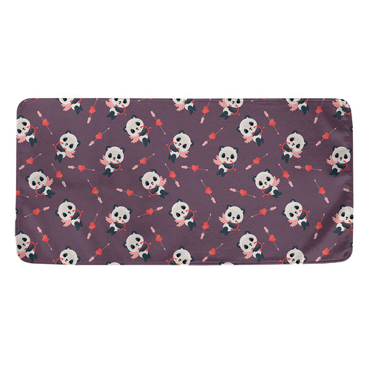 Cute Panda Cupid Valentine Pattern Print Towel