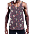 Cute Panda Cupid Valentine Pattern Print Men's Workout Tank Top