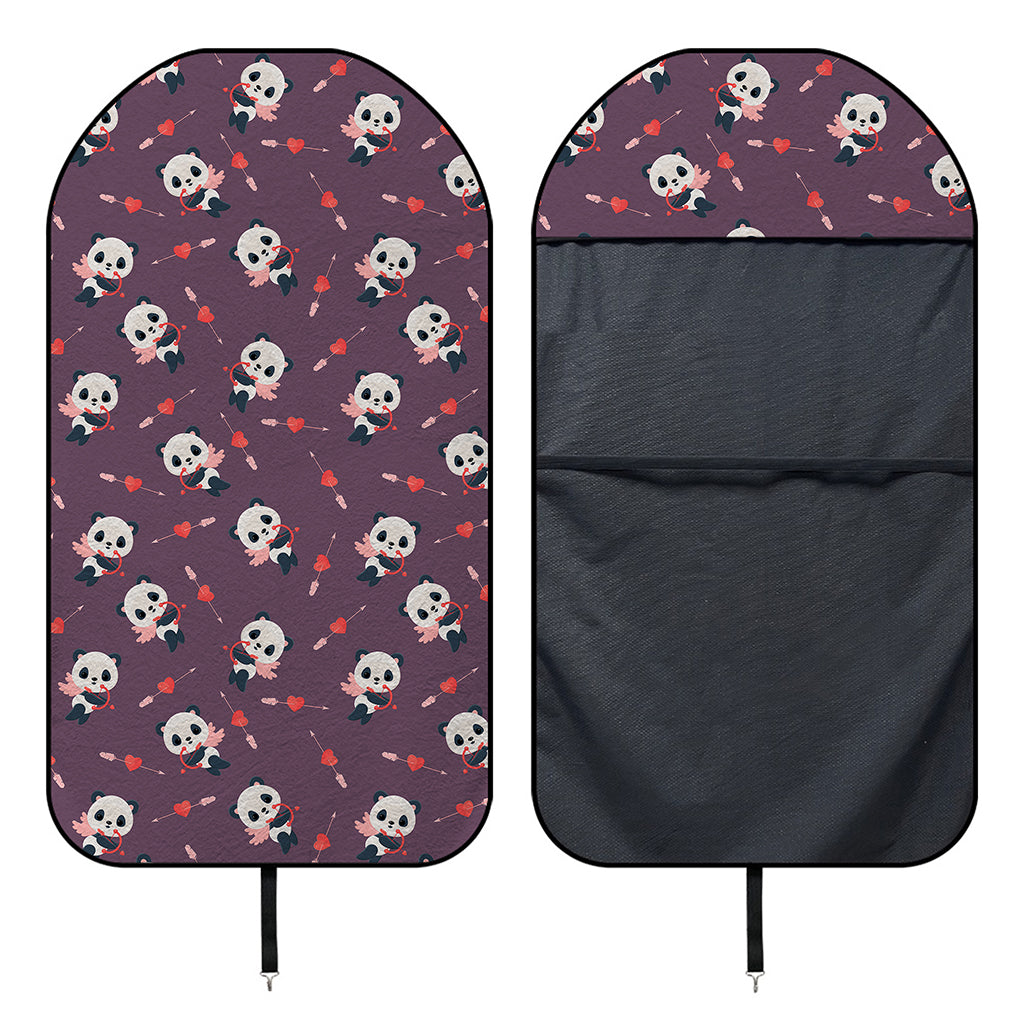 Cute Panda Cupid Valentine Pattern Print Waterproof Car Seat Cover